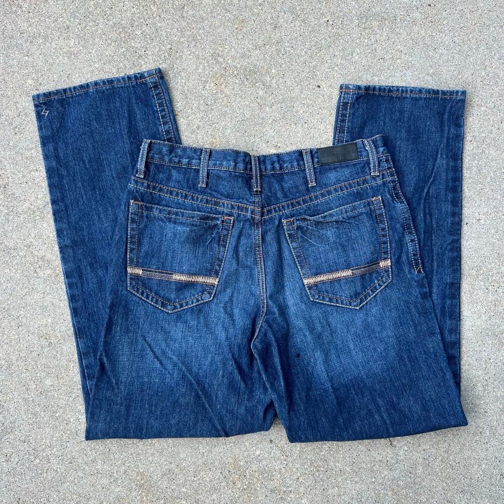 Garth Brooks Sevens by Cinch Blue Jeans Low Rise Boot Cut 35x34 Style RMCC2725S
